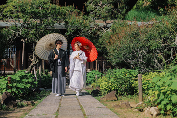 鎌倉で結婚写真