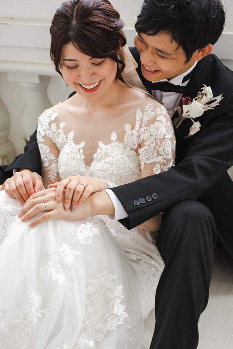 ドレス タキシード 結婚写真